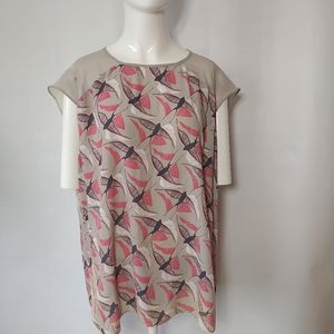 Apt. 9 Short Sleeve Button Down Back Blouse